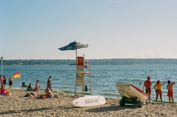 Beach lifeguard station, film