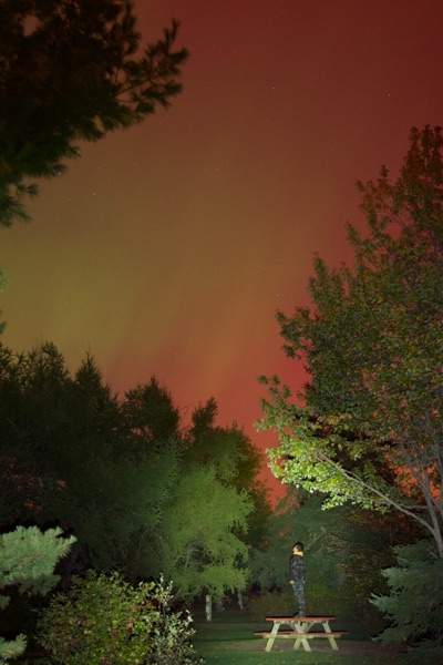 Northern lights aurora, digital