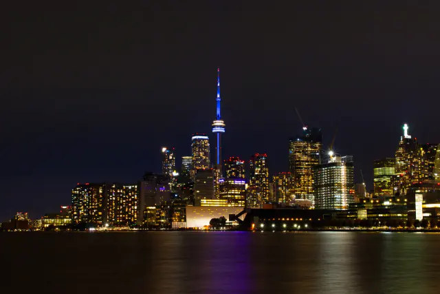 Toronto skyline at night, digital landscape